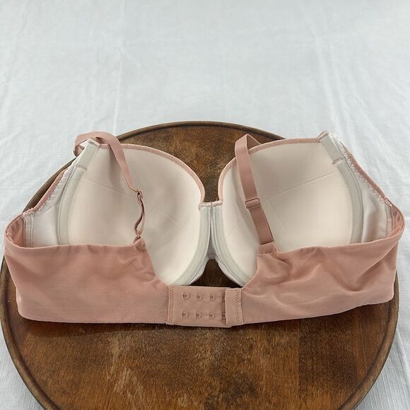 Soma Bra Wm 38C Stunning Support Geo Lace Full Coverage Tan Neutral Nude - Picture 2 of 8